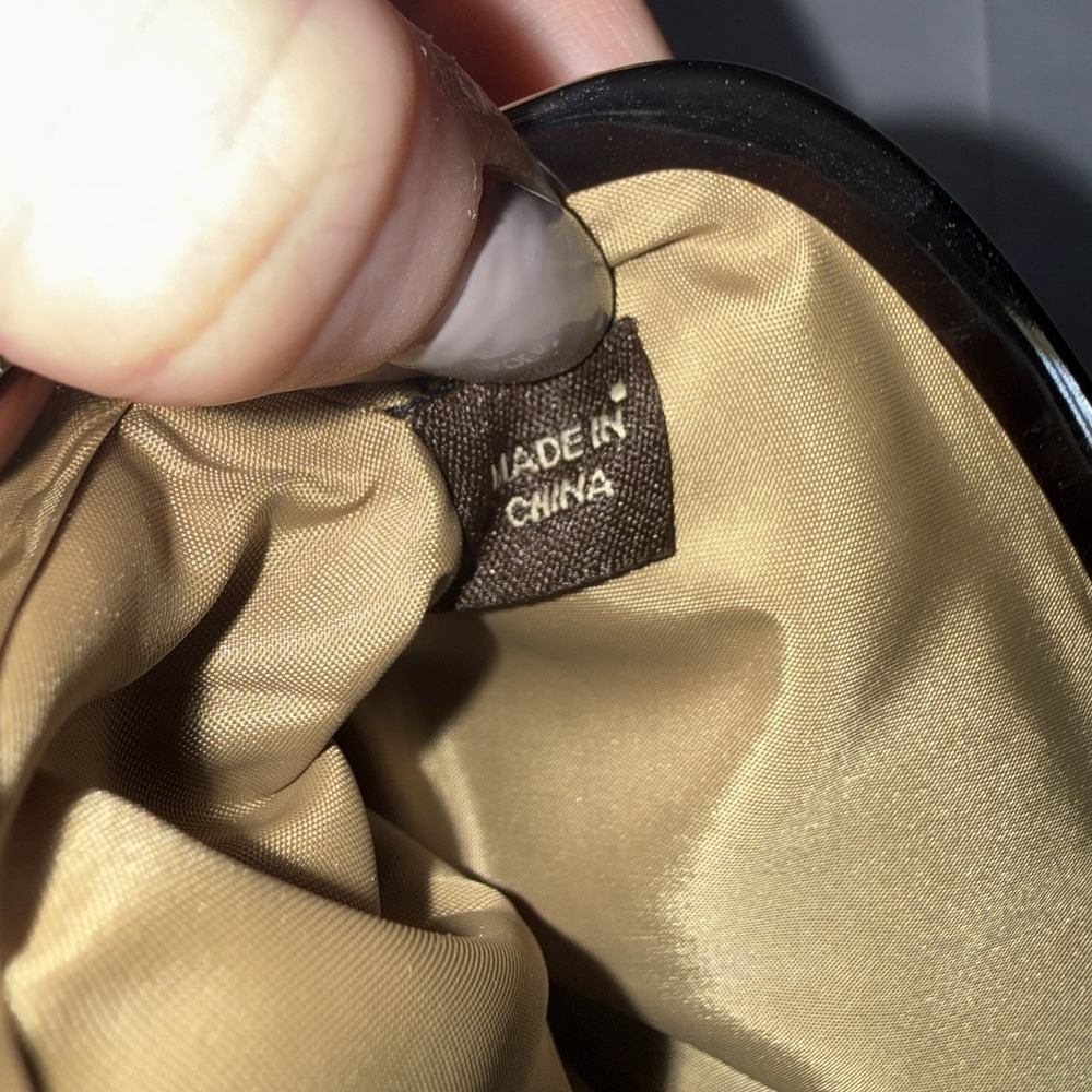 Vintage Coach Kisslock Change Purse Coin Pouch Wallet Brown Signature Canvas New - Picture 9 of 10